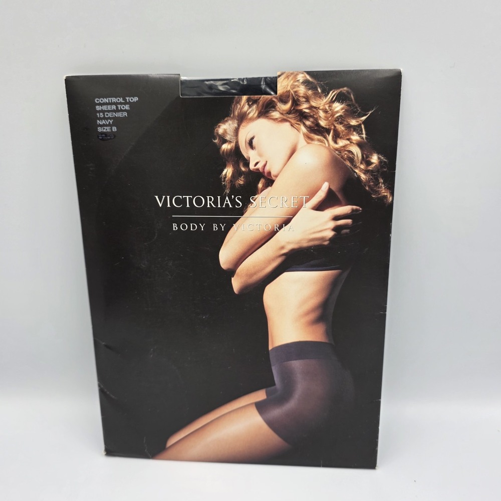 Victoria's Secret Body by Victoria Control Top Navy Size B‎ Pantyhose